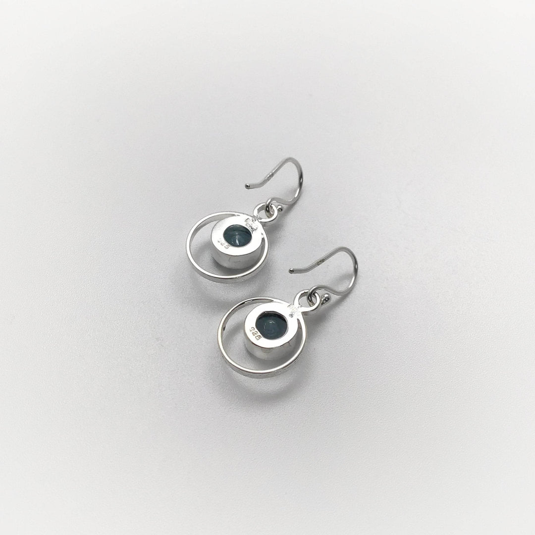Blue Topaz Dangle Earrings-Rocks and Gems Canada