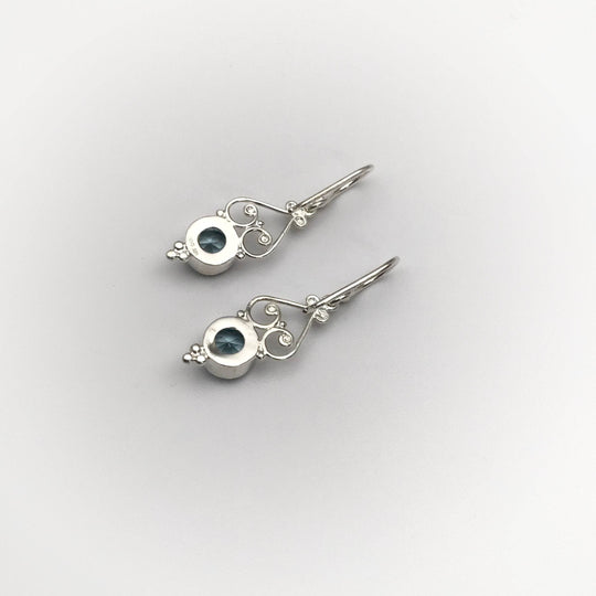 Blue Topaz Dangle Earrings-Rocks and Gems Canada