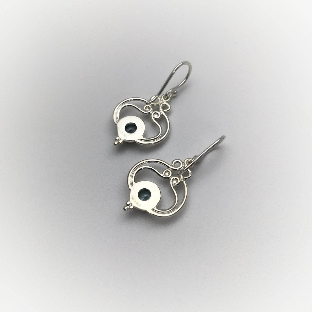 Blue Topaz Dangle Earrings-Rocks and Gems Canada