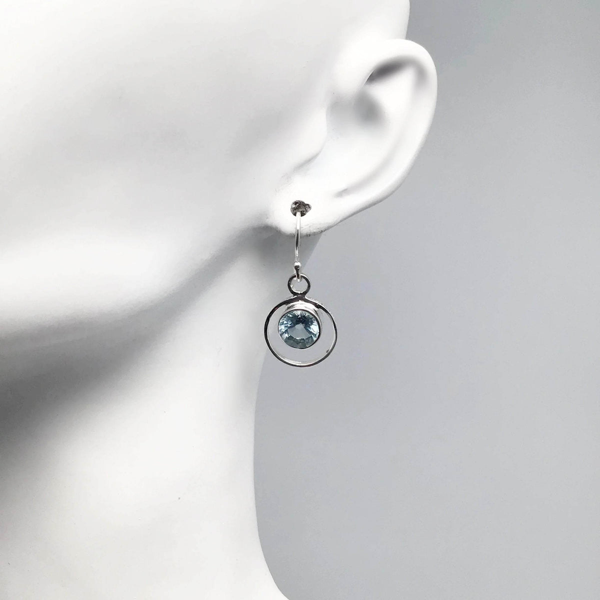 Blue Topaz Dangle Earrings-Rocks and Gems Canada