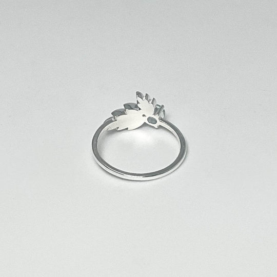 Blue Topaz Maple Leaf Ring-Rocks and Gems Canada