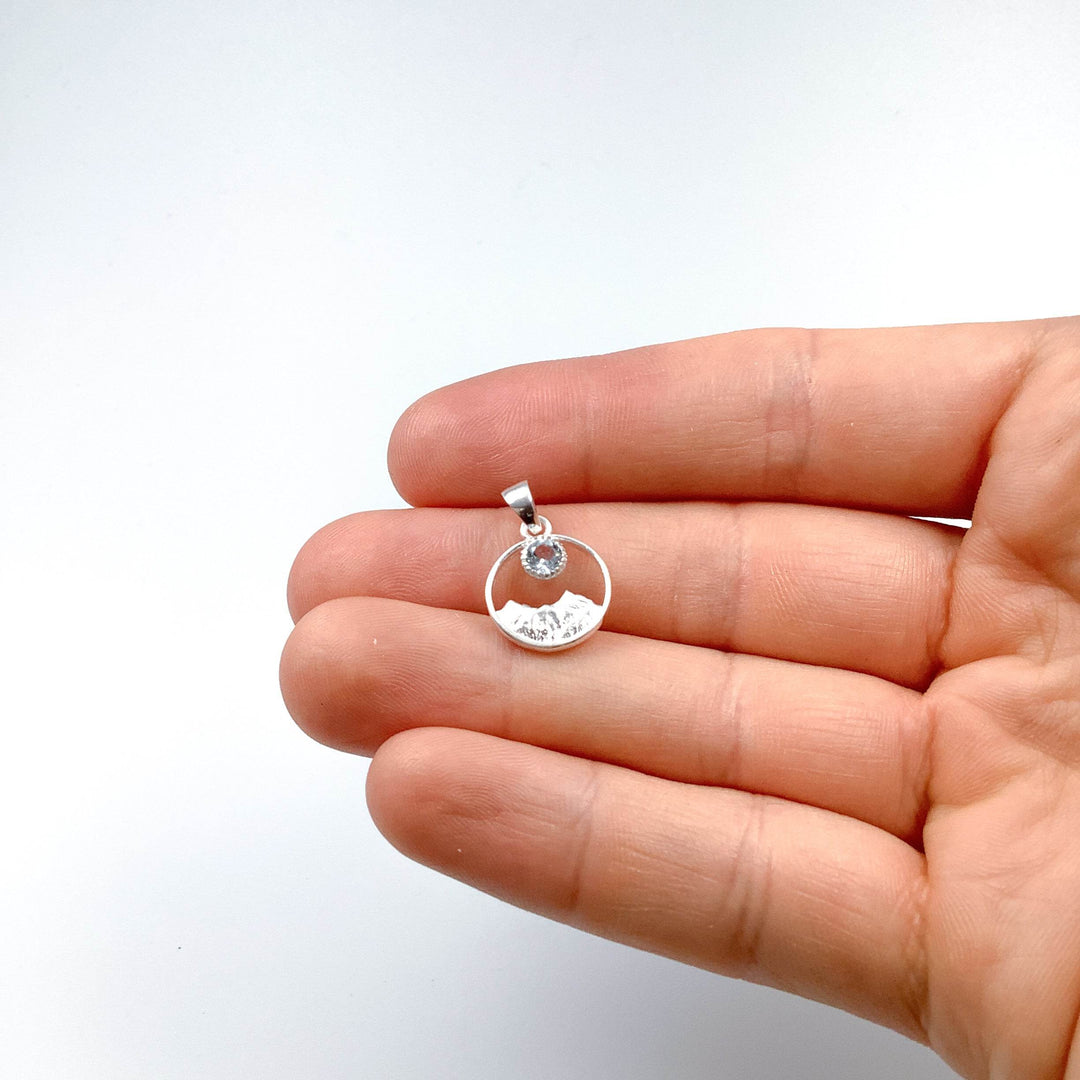 Blue Topaz Mountains Pendant-Rocks and Gems Canada