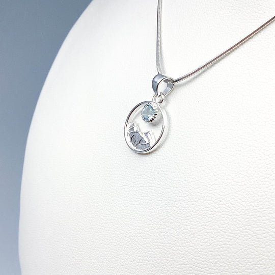 Blue Topaz Mountains Pendant-Rocks and Gems Canada