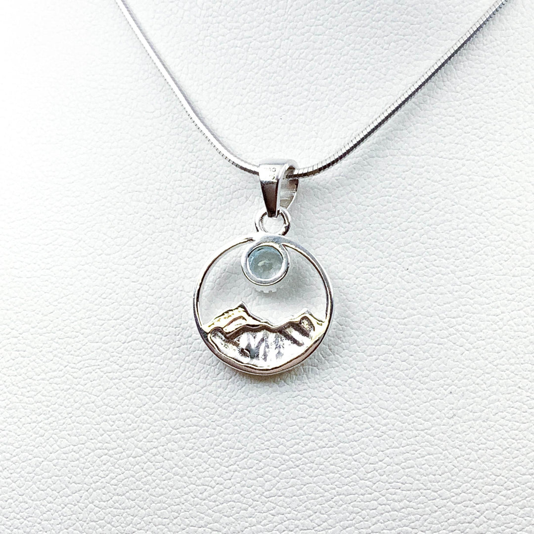Blue Topaz Mountains Pendant-Rocks and Gems Canada