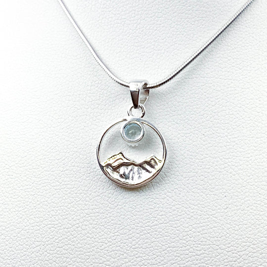 Blue Topaz Mountains Pendant-Rocks and Gems Canada