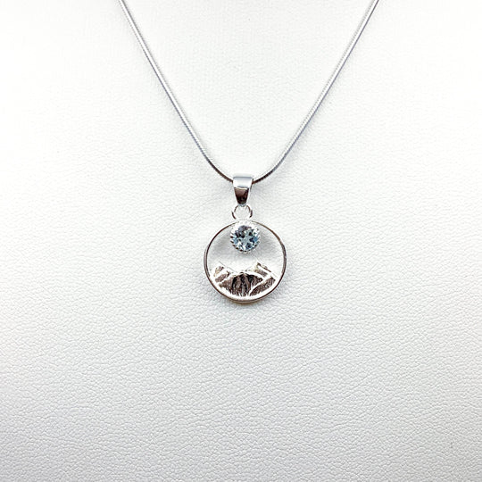 Blue Topaz Mountains Pendant-Rocks and Gems Canada
