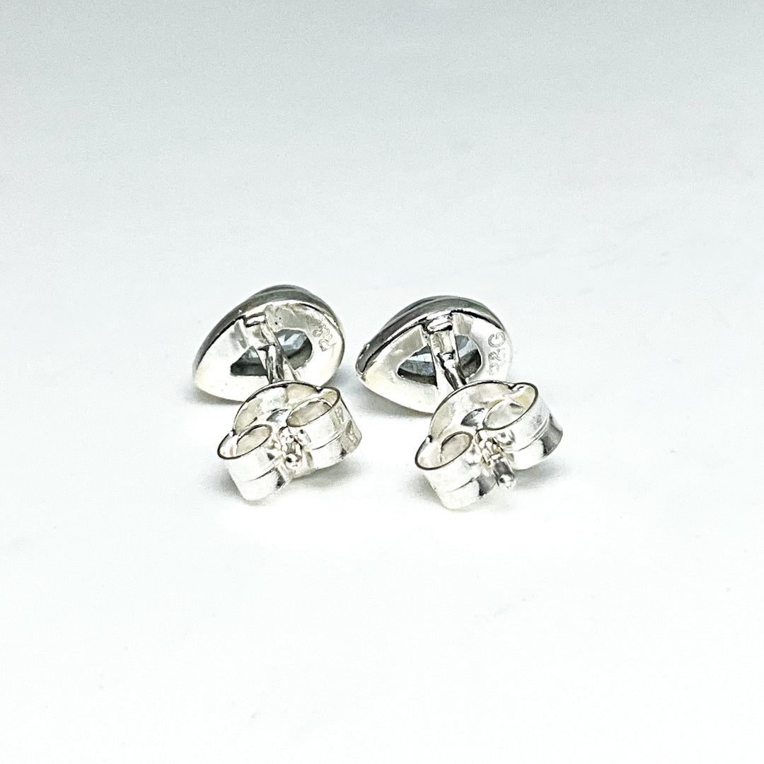 Blue Topaz Stud Earrings-Rocks and Gems Canada