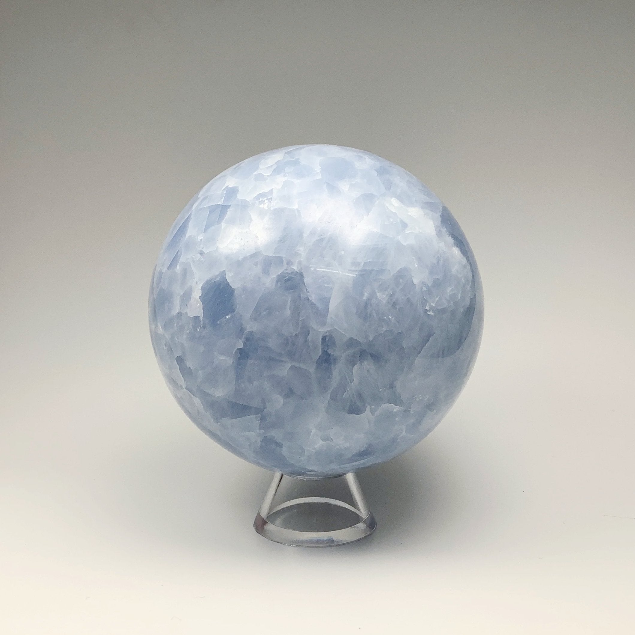 Blue Calcite Sphere - Rocks and Gems Canada