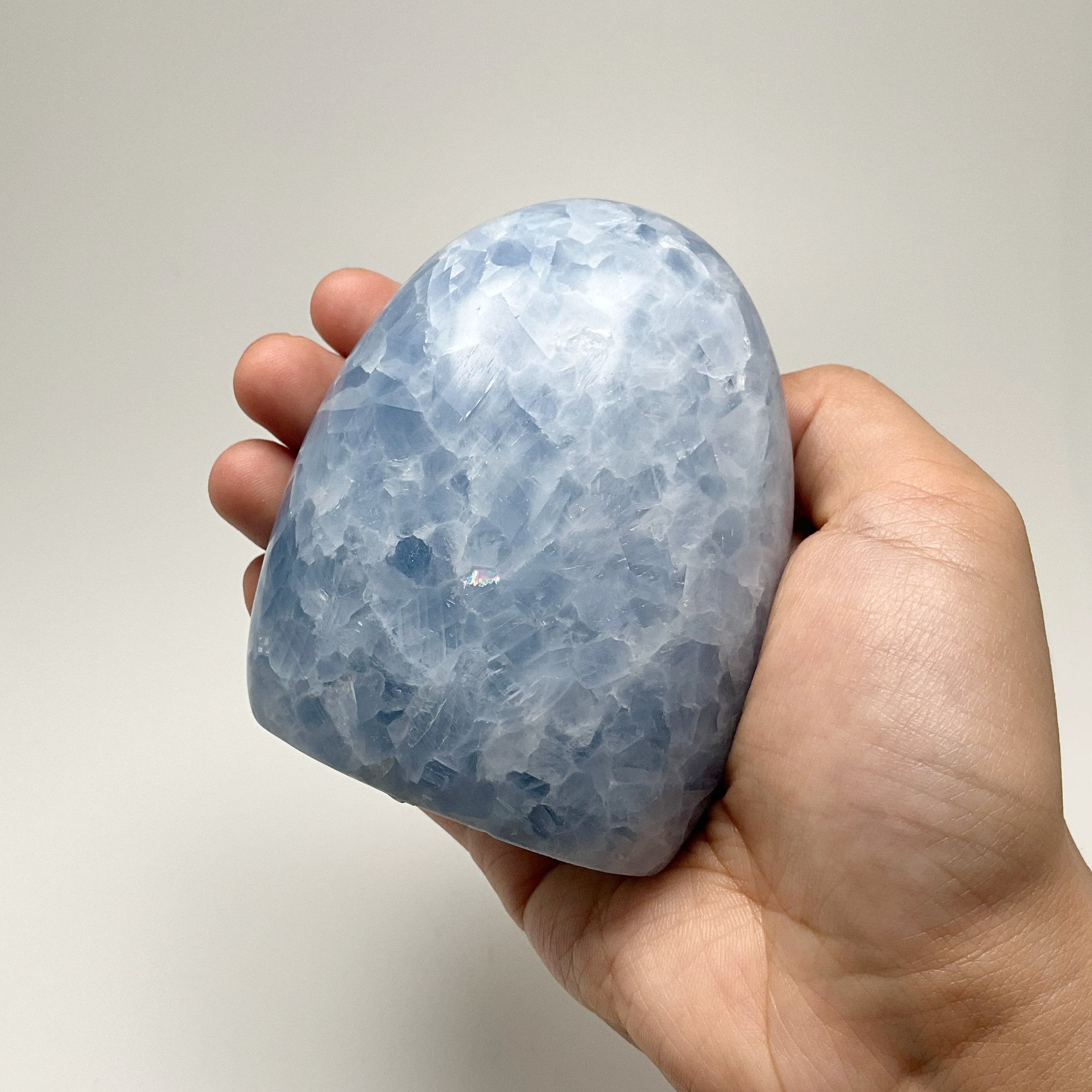 Blue Calcite Stand Up - Rocks and Gems Canada