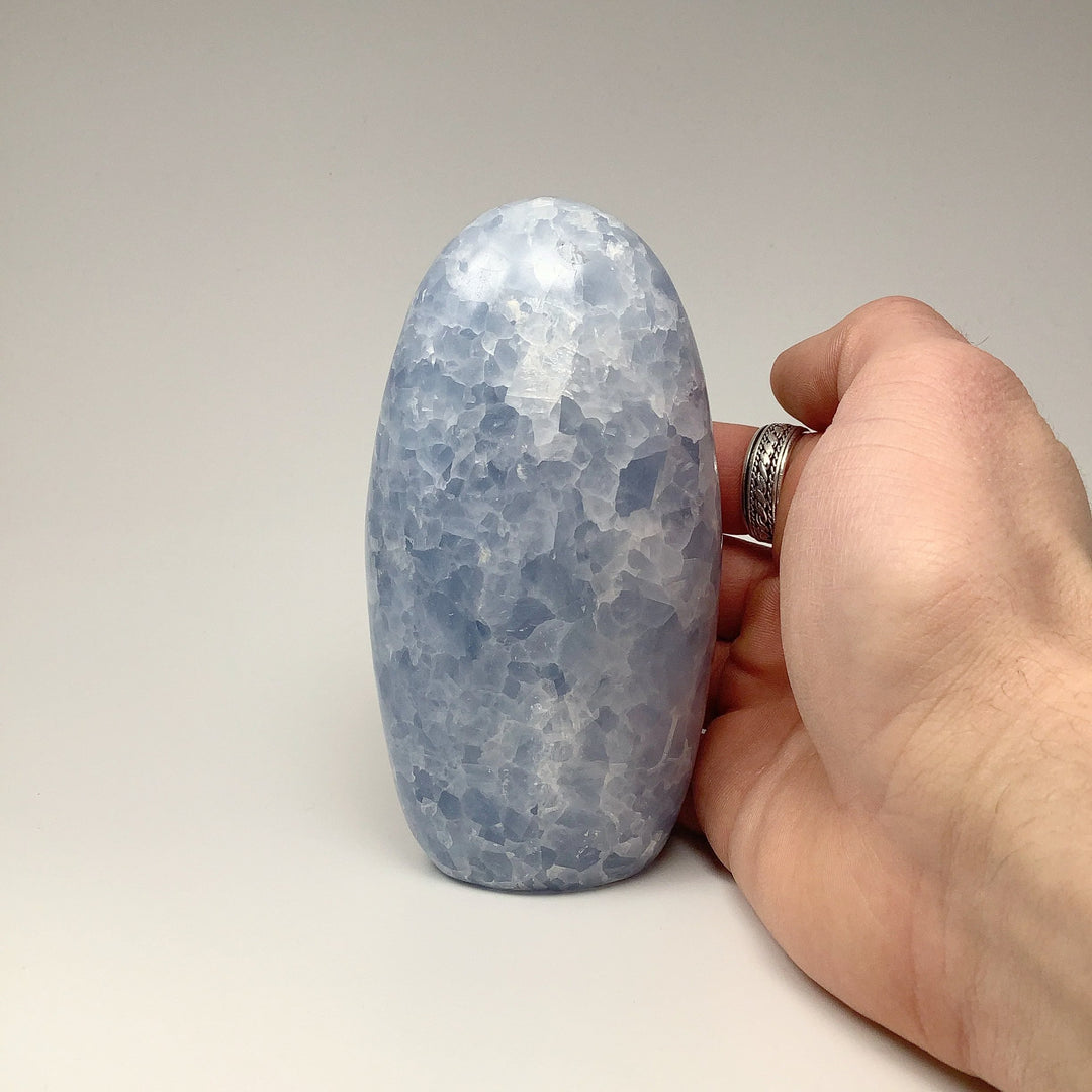 Blue Calcite Stand Up - Rocks and Gems Canada