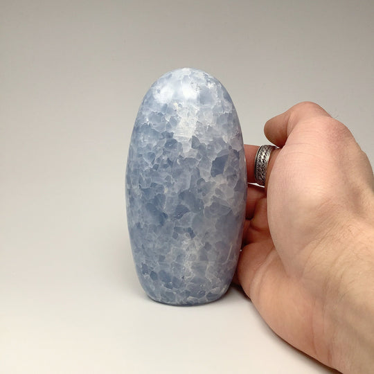 Blue Calcite Stand Up - Rocks and Gems Canada