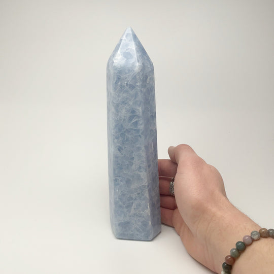 Blue Calcite Tower - Rocks and Gems Canada