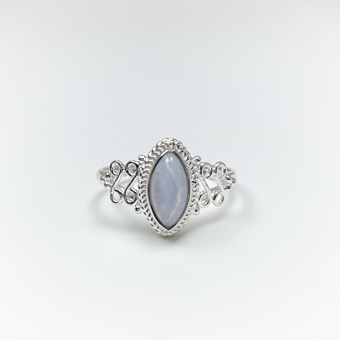 Blue Lace Agate Ring - Rocks and Gems Canada