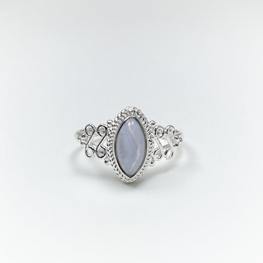 Blue Lace Agate Ring - Rocks and Gems Canada
