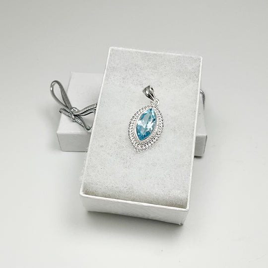 Blue Topaz Pendant TEST - Rocks and Gems Canada