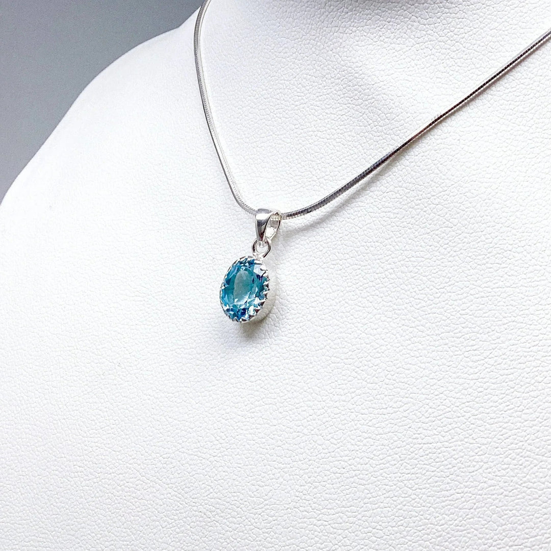 Blue Topaz Pendant - Rocks and Gems Canada