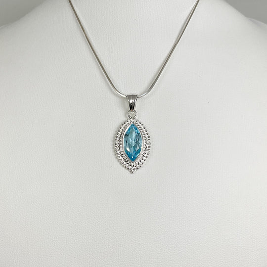 Blue Topaz Pendant TEST - Rocks and Gems Canada