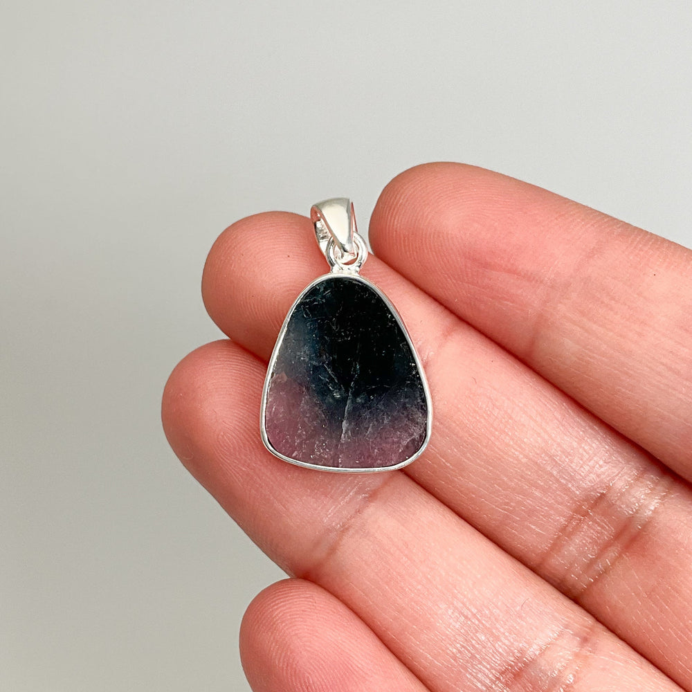 Blue and Pink Mixed Tourmaline Pendant - Rocks and Gems Canada
