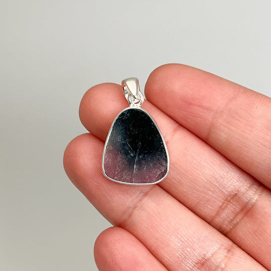 Blue and Pink Mixed Tourmaline Pendant - Rocks and Gems Canada