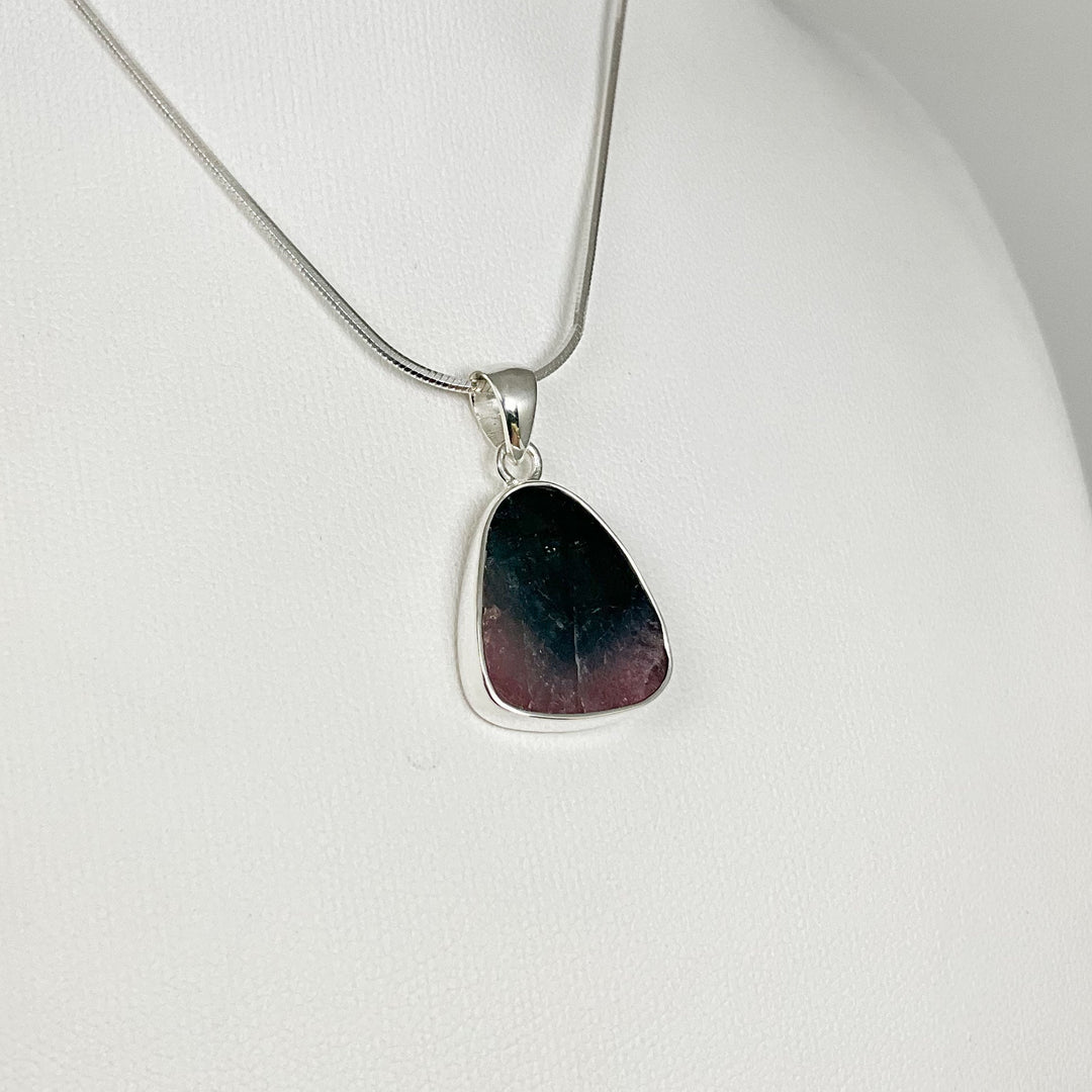 Blue and Pink Mixed Tourmaline Pendant - Rocks and Gems Canada