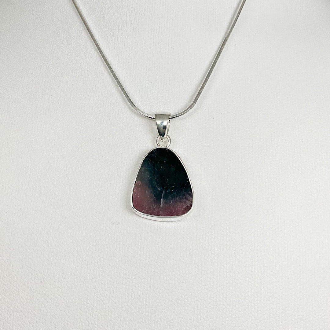 Blue and Pink Mixed Tourmaline Pendant - Rocks and Gems Canada