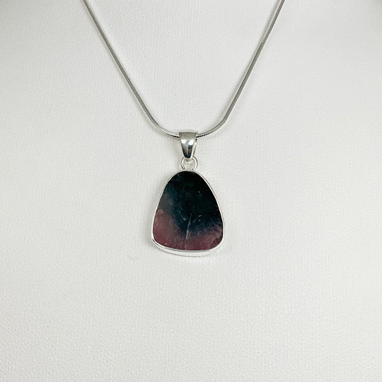 Blue and Pink Mixed Tourmaline Pendant - Rocks and Gems Canada