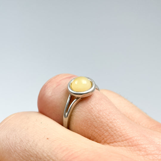 Butterscotch Amber Adjustable Ring-Rocks and Gems Canada
