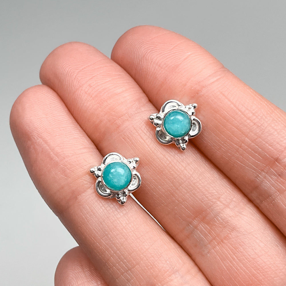 Amazonite Stud Earrings