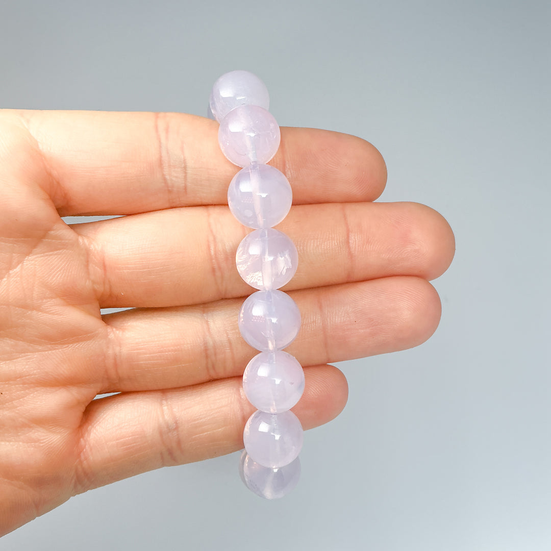 Moon Amethyst Beaded Bracelet