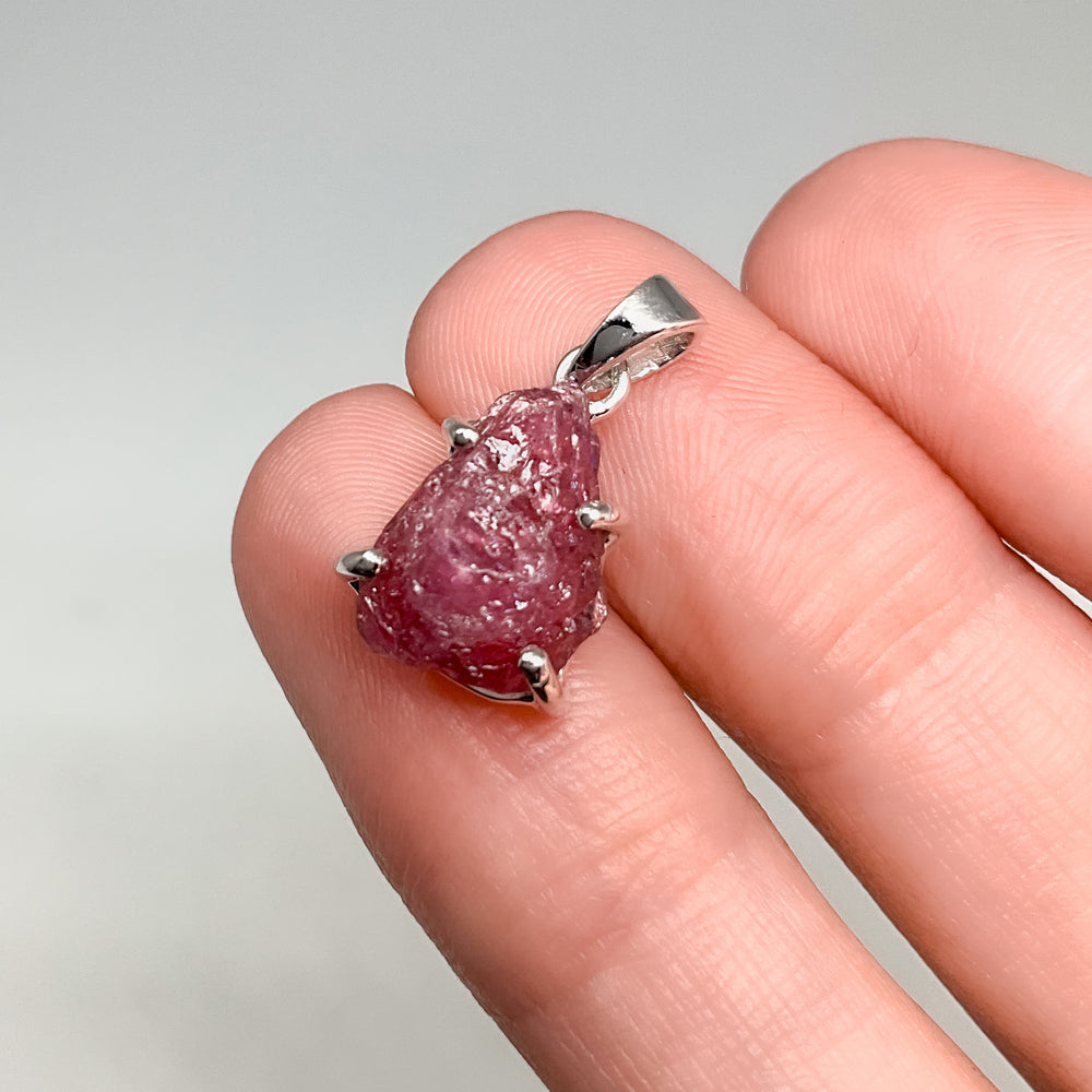 Raw Pink Tourmaline Pendant