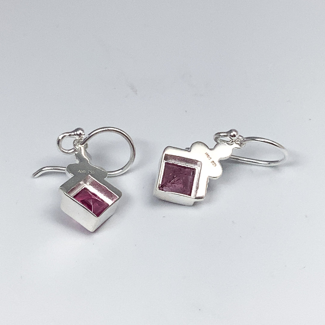 Pink Tourmaline Dangle Earrings