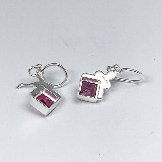 Pink Tourmaline Dangle Earrings