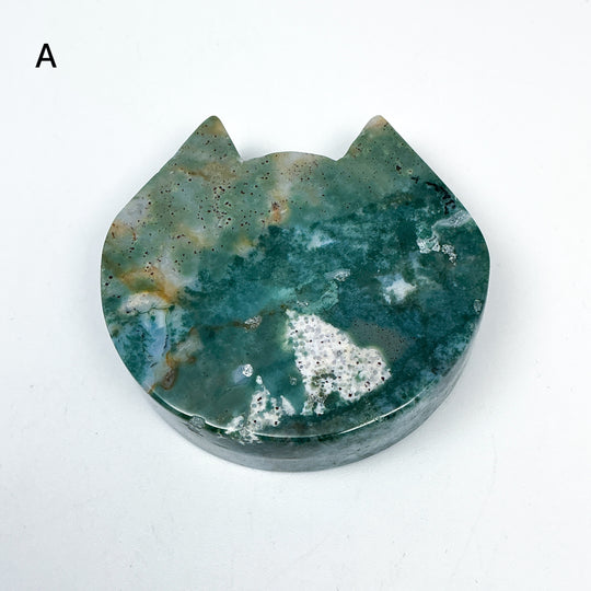 Moss Agate Cat Mini Bowl - Rocks and Gems Canada