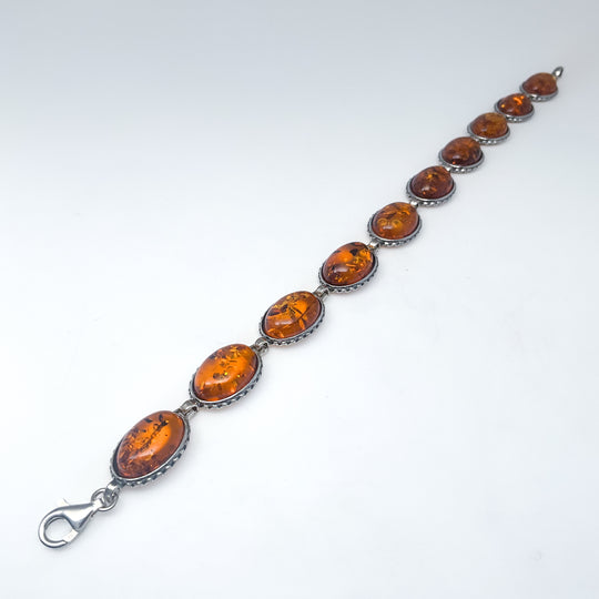 Amber Sterling Silver Bracelet | Rocks and Gems Canada