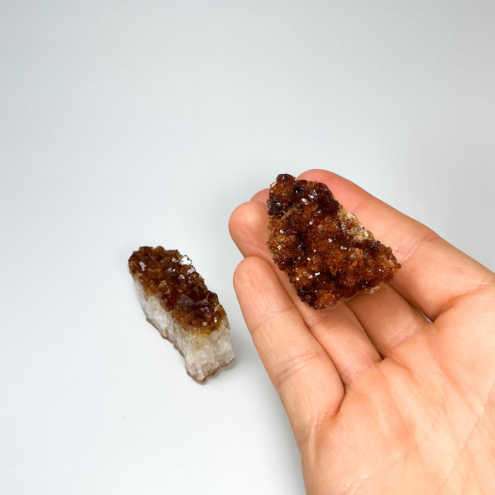 Dark Citrine Druze Cluster - Rocks and Gems Canada