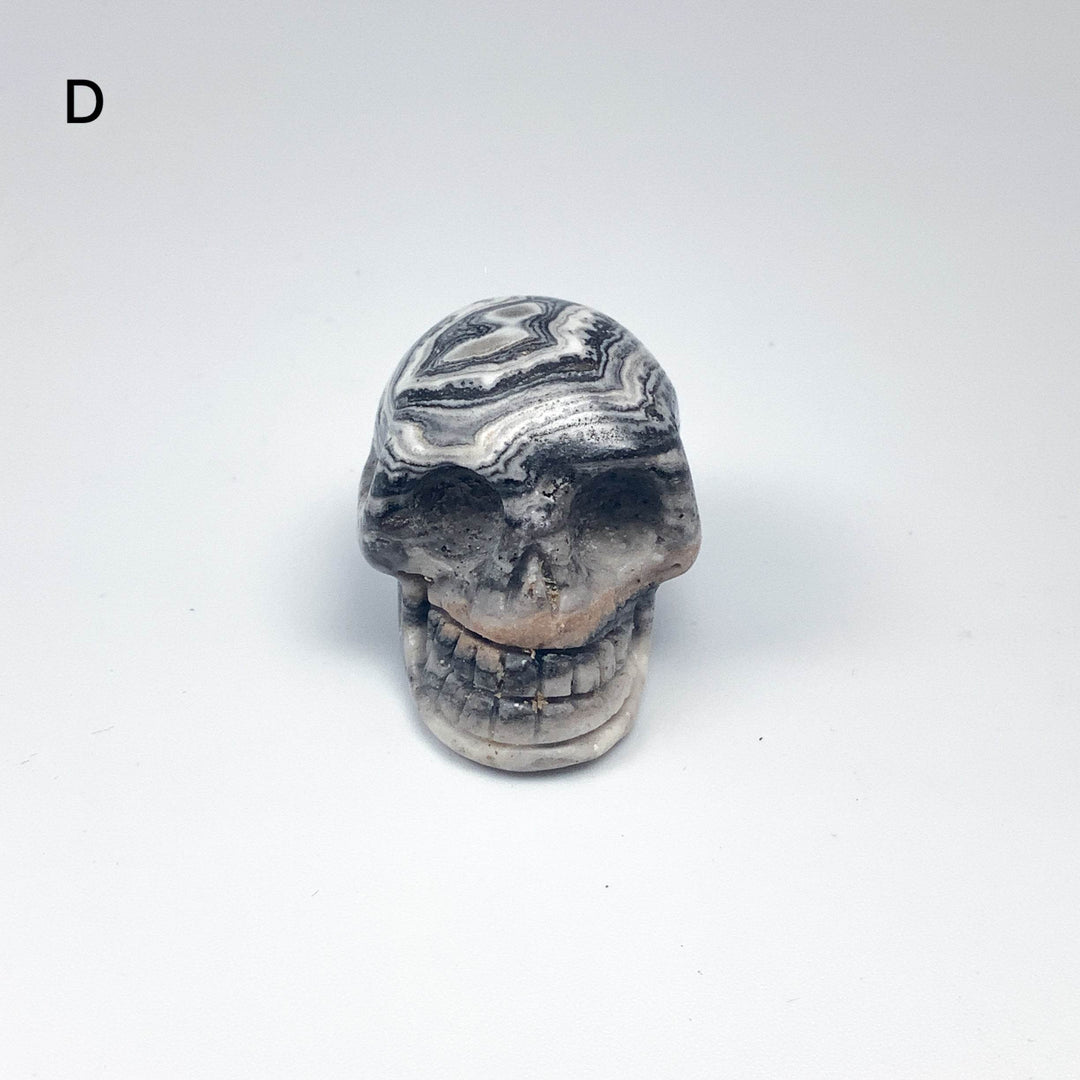 Carved Zebra Jasper Skull - Rocks and Gems Canada