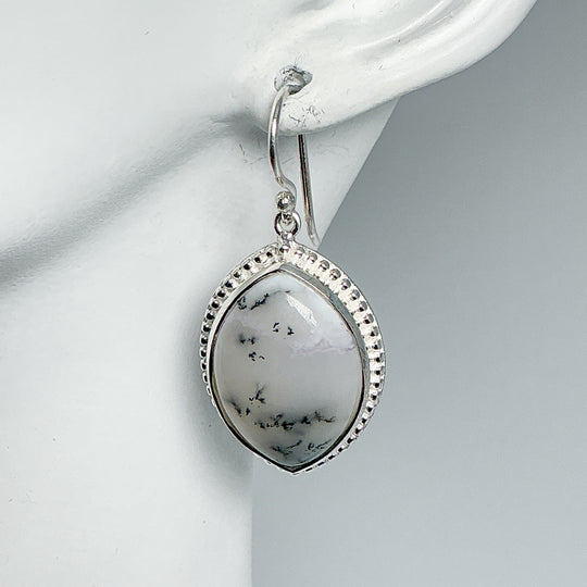 Dendritic Opal Dangle Earrings
