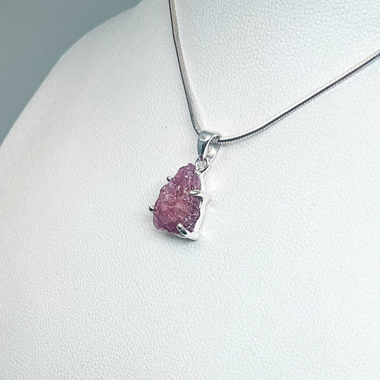 Raw Pink Tourmaline Pendant