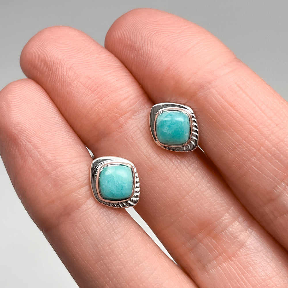 Amazonite Stud Earrings