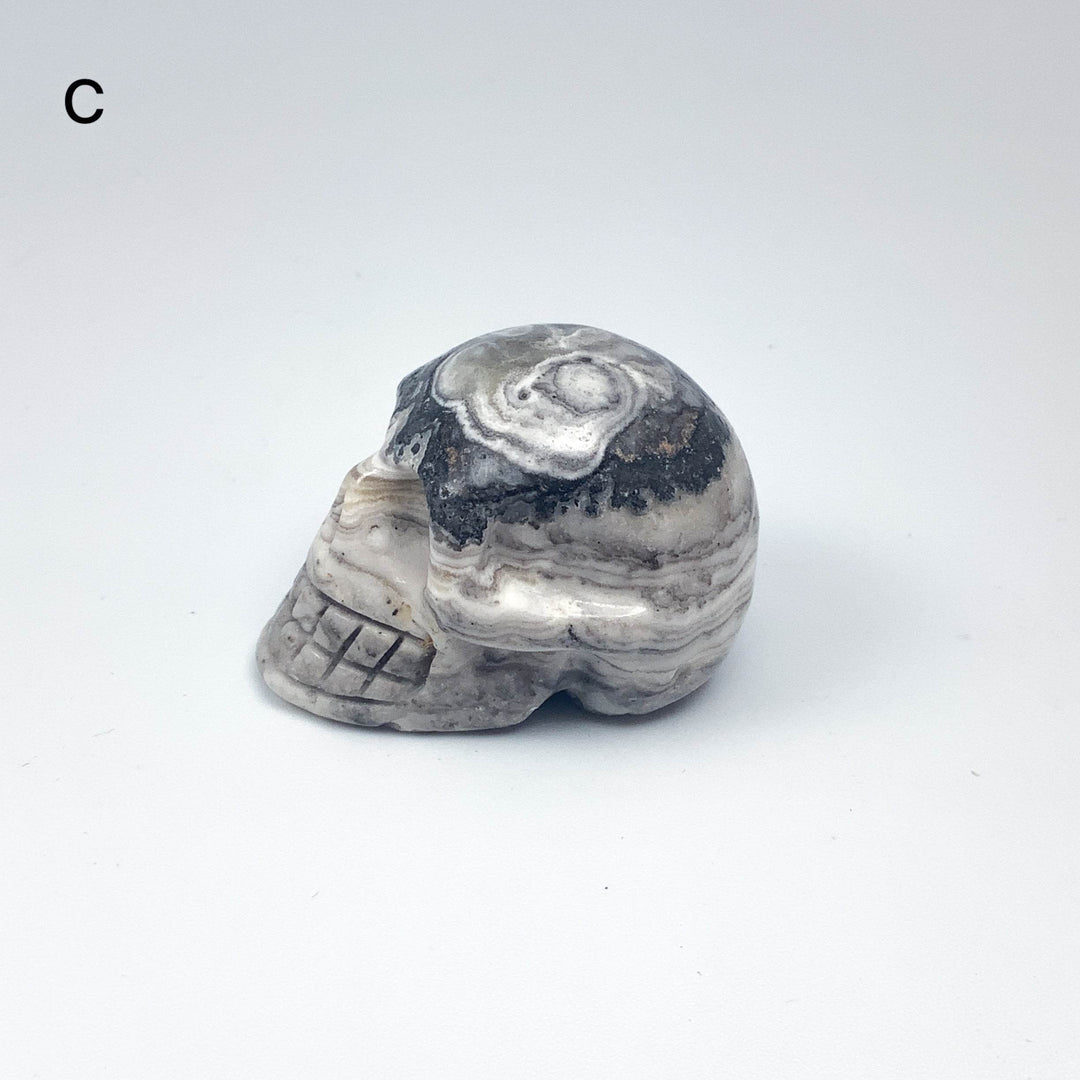 Carved Zebra Jasper Skull - Rocks and Gems Canada