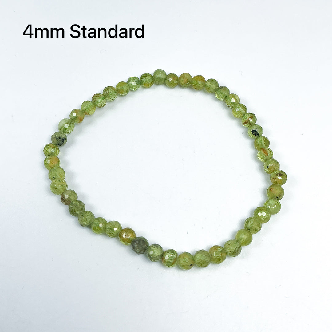 Peridot Faceted Beaded Bracelet - Rocks and Gems Canada