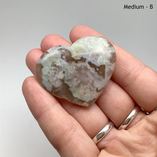 Flower Agate Heart - Rocks and Gems Canada