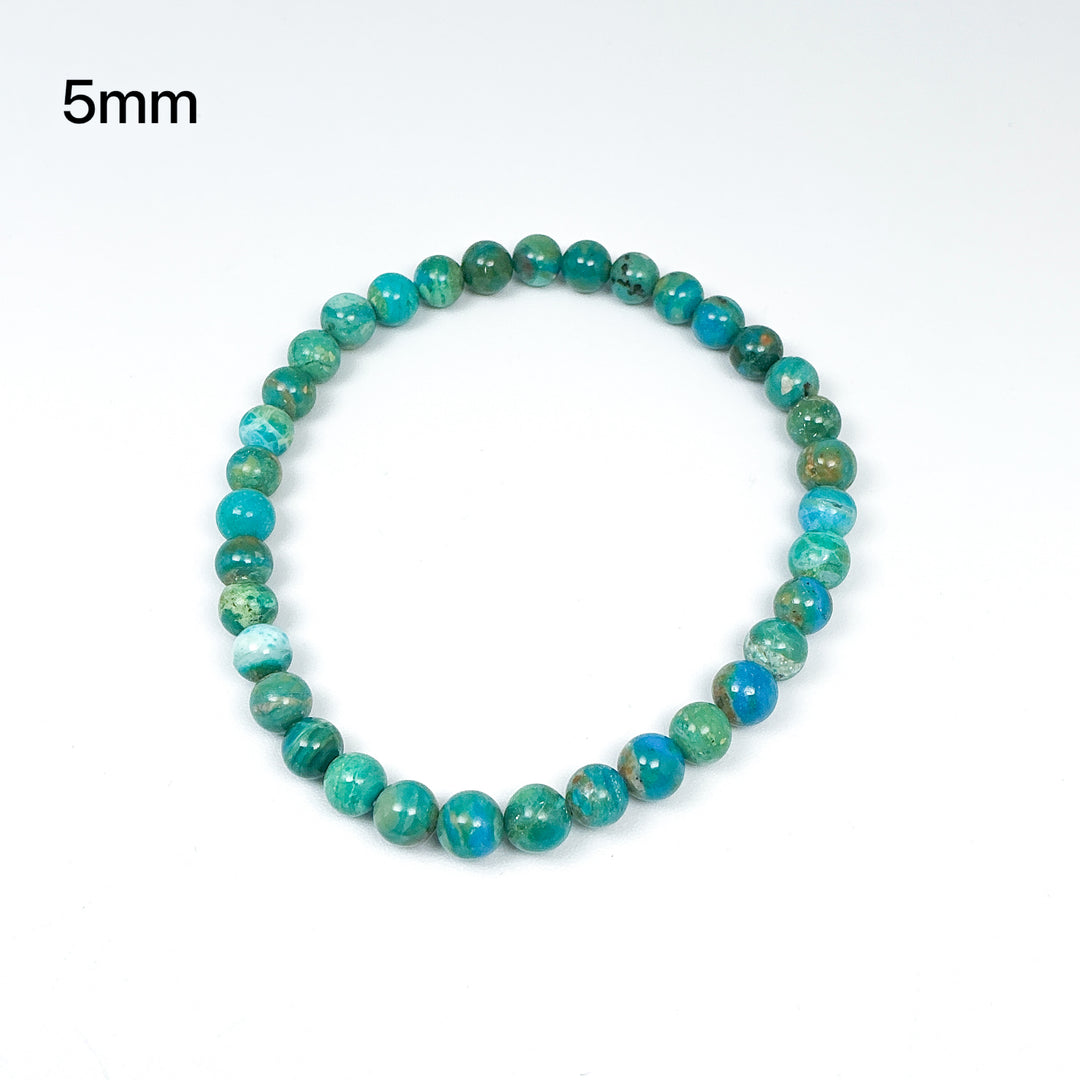 Blue Peruvian Opal Beaded Bracelet