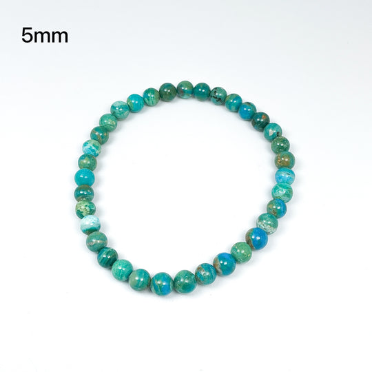 Blue Peruvian Opal Beaded Bracelet