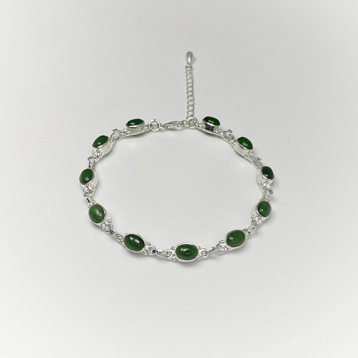 Canadian Jade Sterling Silver Bracelet-Rocks and Gems Canada