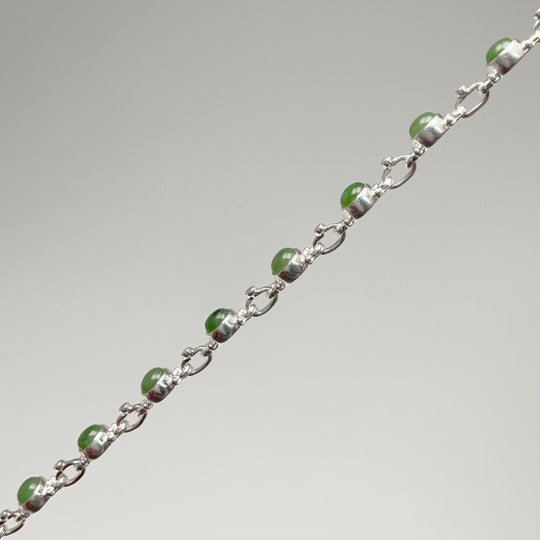 Canadian Jade Sterling Silver Bracelet - Rocks and Gems Canada