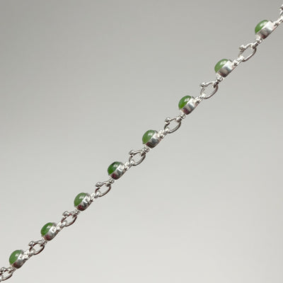 Canadian Jade Sterling Silver Bracelet
