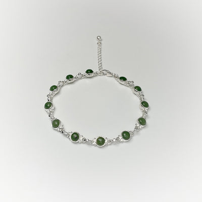 Canadian Jade Sterling Silver Bracelet