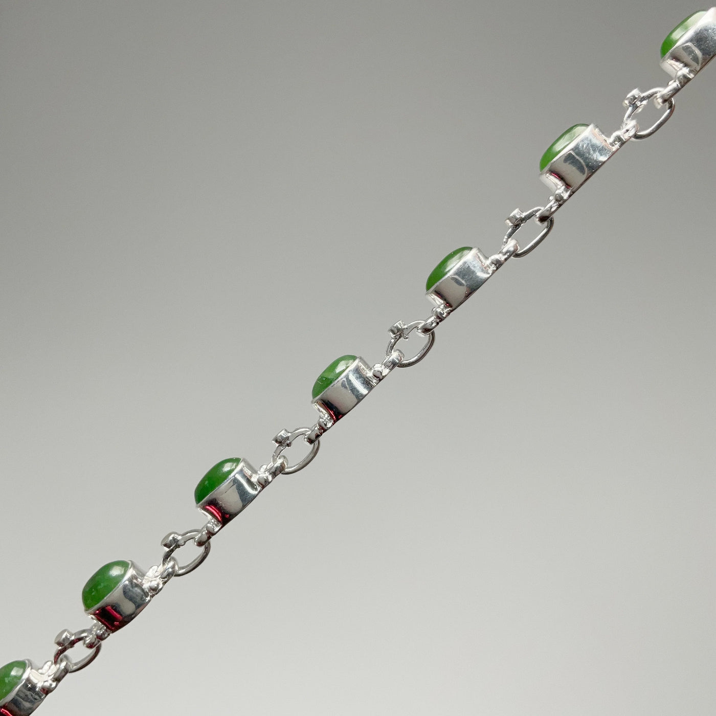 Canadian Jade Sterling Silver Bracelet