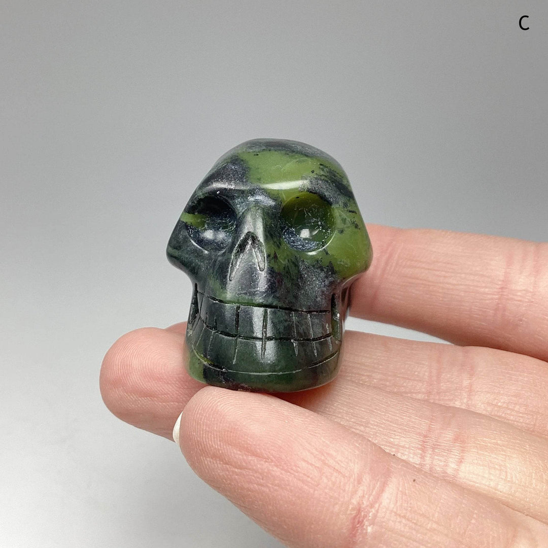 Carved Canadian Jade Skull-Rocks and Gems Canada